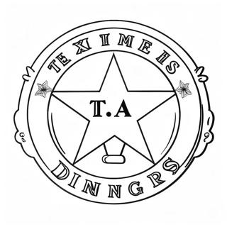Kleurplaat Van Het Texas Rangers Logo 103683-41654