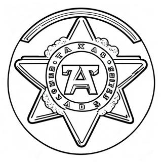 Kleurplaat Van Het Texas Rangers Logo 103683-41656