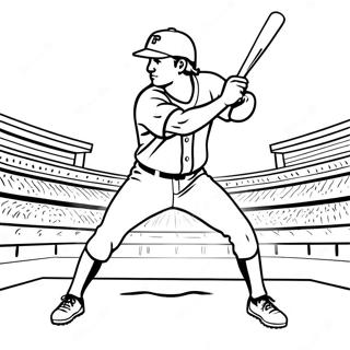 Kleurplaat Van Texas Rangers Baseballspeler In Actie 103684-41657