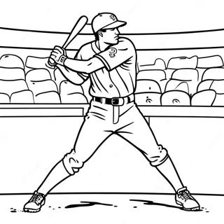 Kleurplaat Van Texas Rangers Baseballspeler In Actie 103684-41658