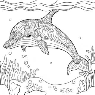 Zachte Kleurplaat Van Een Blauwe Walvis Onderwater 103972 41888