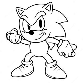 Sonic De Egel Met Kerstmuts Kleurplaat 104046-41938