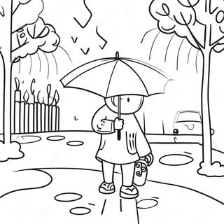 Regenachtige Dag Kleurplaat 104074-41967