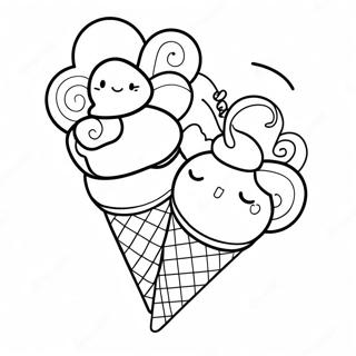 Heerlijke Ijsje Kegel Kleurplaat 10410-2783