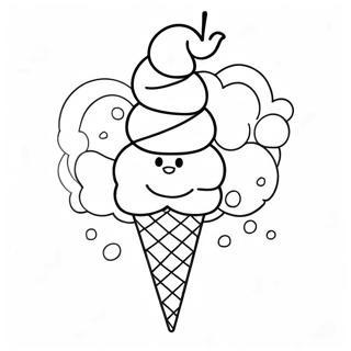 Heerlijke Ijsje Kegel Kleurplaat 10410-2784