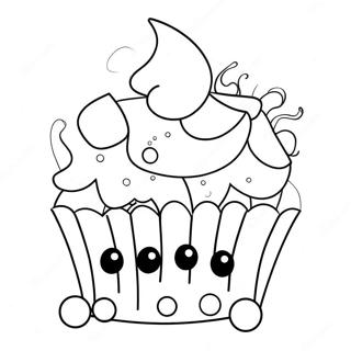 Vrolijke Cupcake Met Sprinkles Kleurplaat 10412-2630