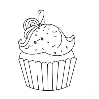 Vrolijke Cupcake Met Sprinkles Kleurplaat 10412-2631