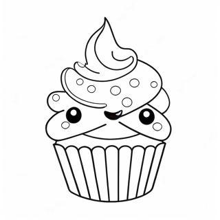 Vrolijke Cupcake Met Sprinkles Kleurplaat 10412-2632