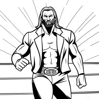 Actievolle Triple H In De Ring Kleurplaat 104357-42190