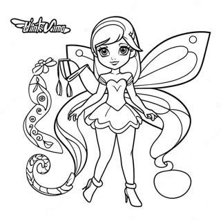 Winx Club Fee Kleurplaat 104455-42256