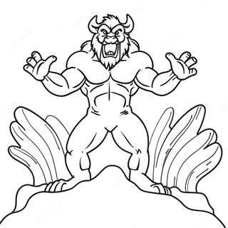 Dramatische Opkomst Van Het Beest Kleurplaat 104485-42289