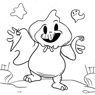 Oogie Boogie Dansend Met Geesten Kleurplaat 104509-42302