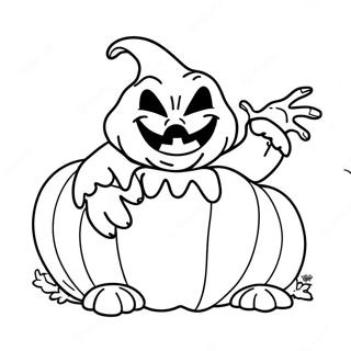 Oogie Boogie In Een Jack O Lantern Kleurplaat 104510-42306