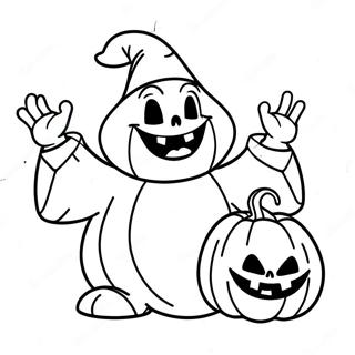 Oogie Boogie In Een Jack O Lantern Kleurplaat 104510-42308