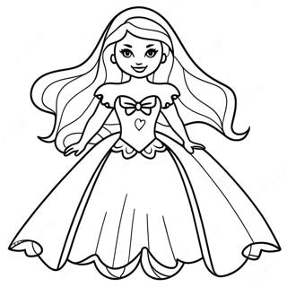 Barbie Spook Kostuum Kleurplaat 104716-42471