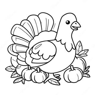 Thanksgiving Kalkoen Kleurplaat 10508-2423