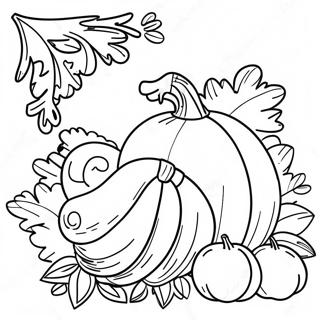 Thanksgiving Hoorn Des Overvloeds Kleurplaat 10512 1742