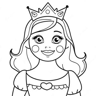 Speelse Roze Prinses Kleurplaat 105204-42845