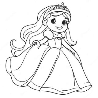 Speelse Roze Prinses Kleurplaat 105204-42848