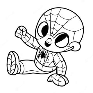 Baby Spiderman Kleurplaten