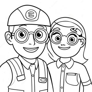 Blippi En Meekah Kleurplaat 105587-43145