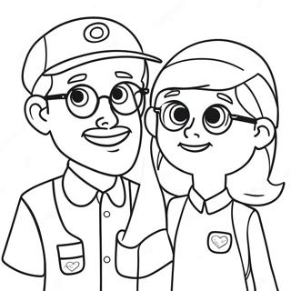 Blippi En Meekah Kleurplaat 105587-43148