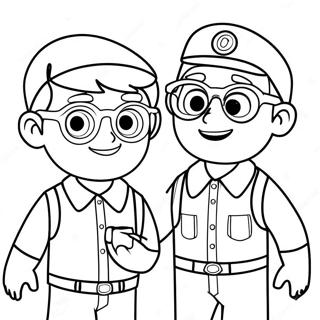 Blippi En Meekah Kleuren Verkennen Kleurplaat 105590 43159