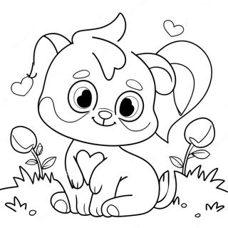 Schattige Kleurplaat Van Valentijnsdag Dieren 105665 43216