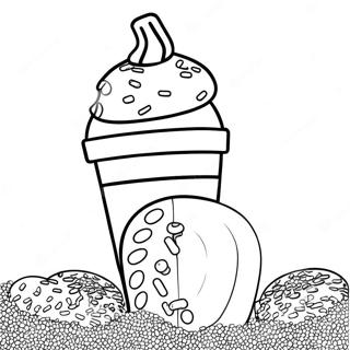 Dunkin Donuts Met Sprinkles Kleurplaat 105744-43277