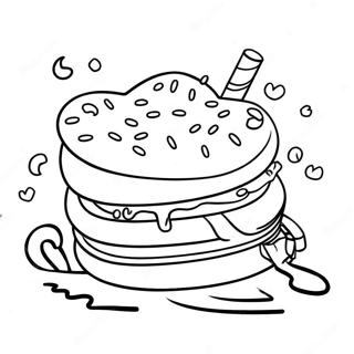 Dunkin Donuts Met Sprinkles Kleurplaat 105744-43278