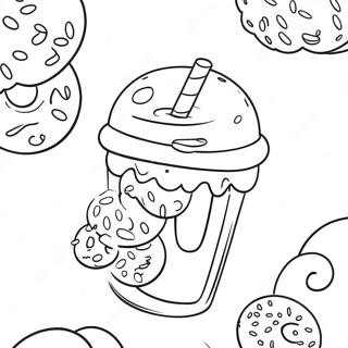 Dunkin Donuts Met Sprinkles Kleurplaat 105744-43280