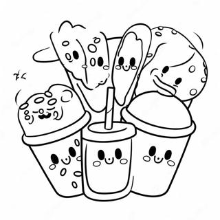 Schattige Dunkin Donuts Personages Kleurplaat 105745-43283