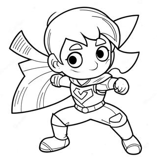 Anime Jongen In Superheld Kostuum Kleurplaat 105821-43336