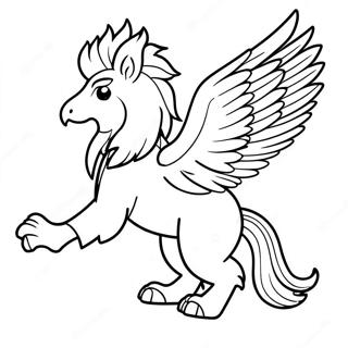 Majestueuze Griffioen Vliegend Kleurplaat 106077 43531