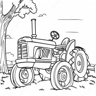 Vintage Case Tractor Kleurplaat 107052 44291