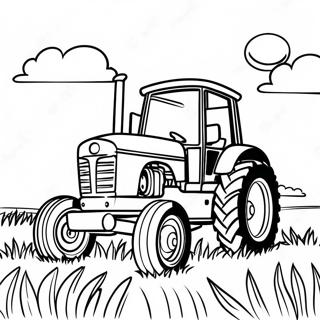 Case Tractor In Een Veld Kleurplaat 107053-44293