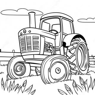 Case Tractor In Een Veld Kleurplaat 107053-44294