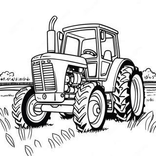 Case Tractor In Een Veld Kleurplaat 107053-44295