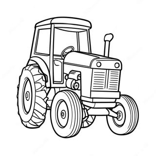 Cartoon Case Tractor Kleurplaat 107054-44300