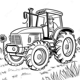 Case Tractor Met Boeren Kleurplaat 107055-44303