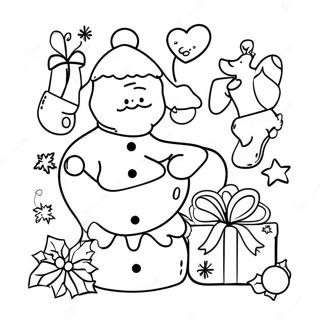 Vrolijke Aftrekking Kerst Kleurplaat 107130-44357