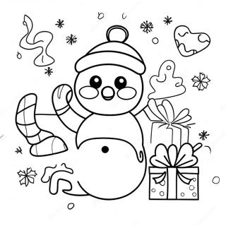 Vrolijke Aftrekking Kerst Kleurplaat 107130-44358