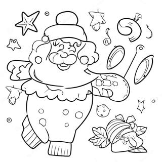 Vrolijke Aftrekking Kerst Kleurplaat 107130-44359