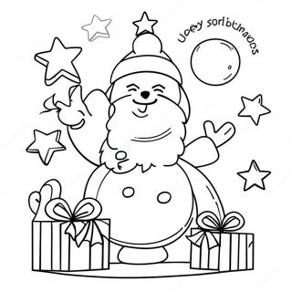 Vrolijke Aftrekking Kerst Kleurplaat 107130-44360