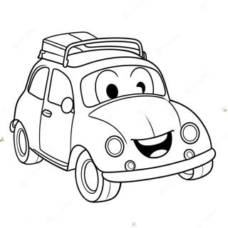 Schattige Cartoon Auto Kleurplaat 107154 44375