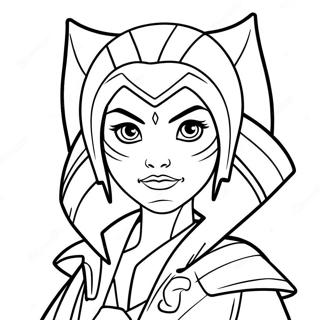 Ahsoka Tano In Jedi Gewaden Kleurplaat 107257 44461