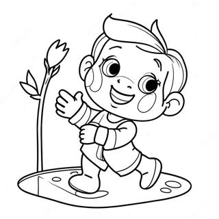 Blije Samuel Die Speelt Kleurplaat 107359-44537