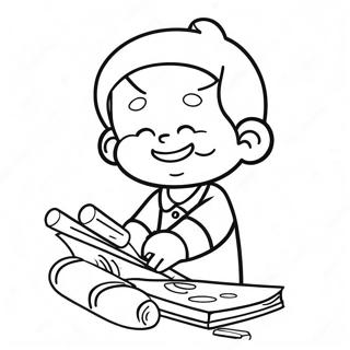 Blije Samuel Die Speelt Kleurplaat 107359-44539