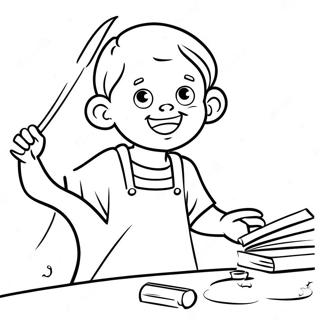 Blije Samuel Die Speelt Kleurplaat 107359-44540