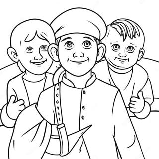 Samuel Met Vrienden Kleurplaat 107360-44544